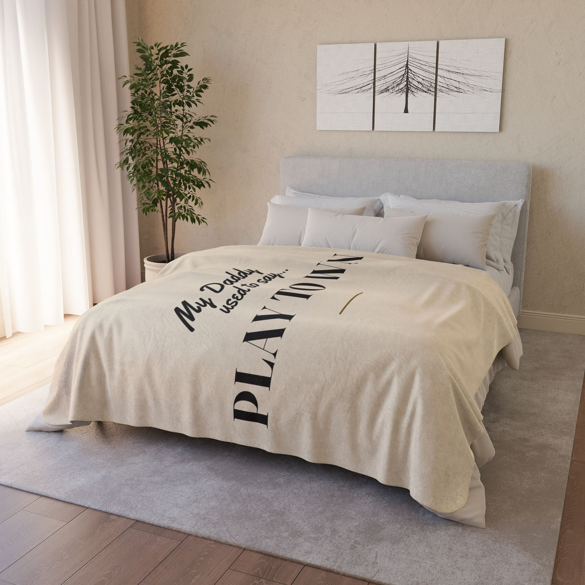 My Daddy Used to Say: Play to Win Heavyweight Fleece Blanket