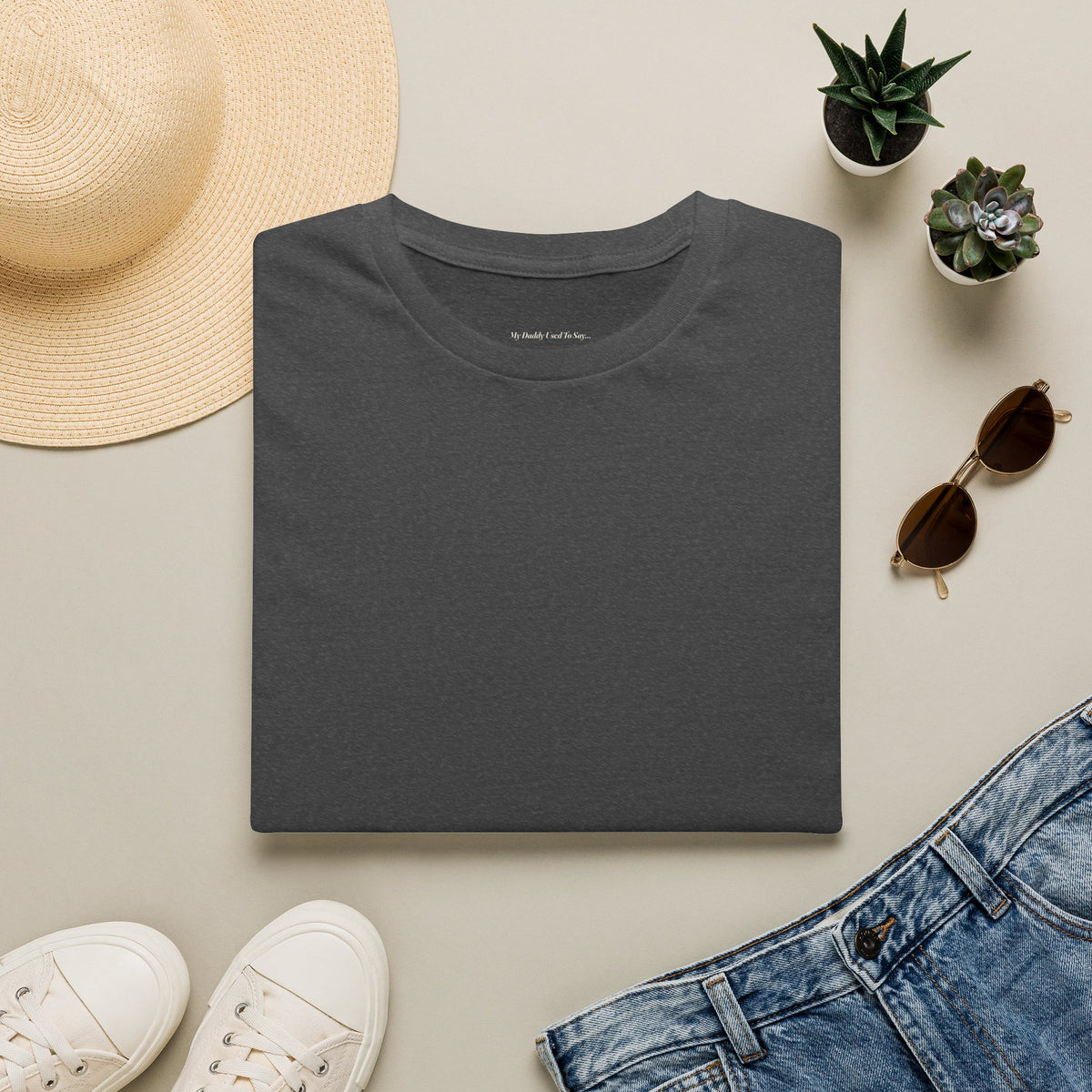 My Daddy Used to Say: The Bus Runs Every 15 Minutes Tee (Dark Colors)